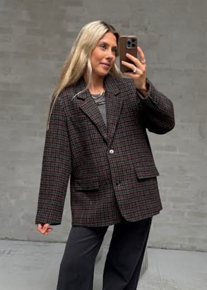 Solvej wool blazer Multi Houndstooth Boii Studios